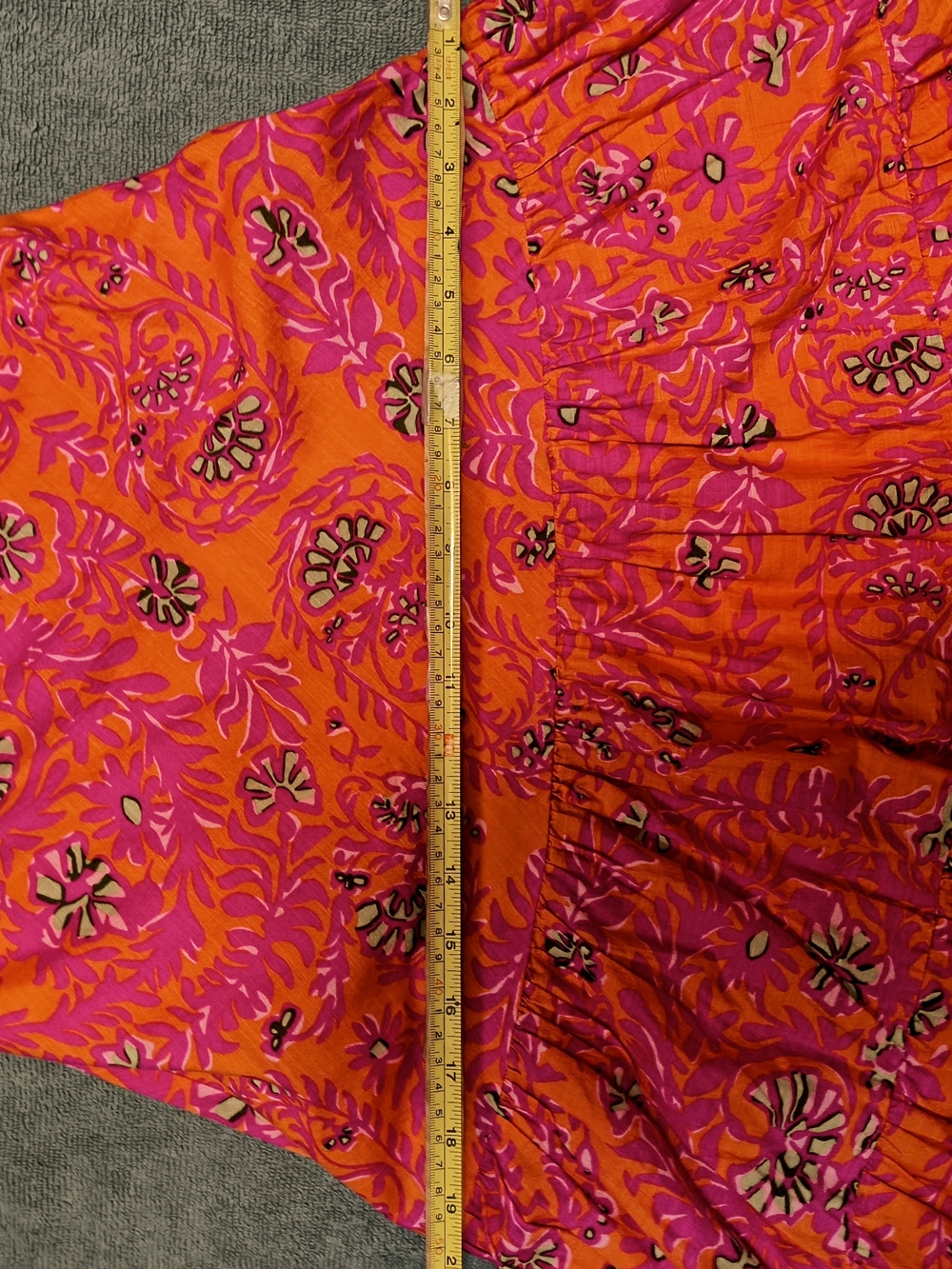 GAP Y2K 2006 Pink Orange Floral Drop Waist Dress Size 2 - Picture 8 of 13